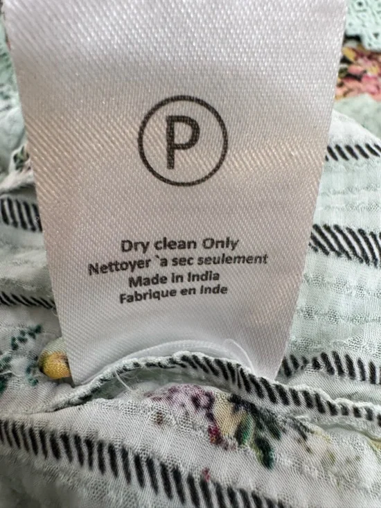 Anthropologie Hemant & Nandita Amour Floral Lace Blouse Top Mint Green Medium - Picture 15 of 15